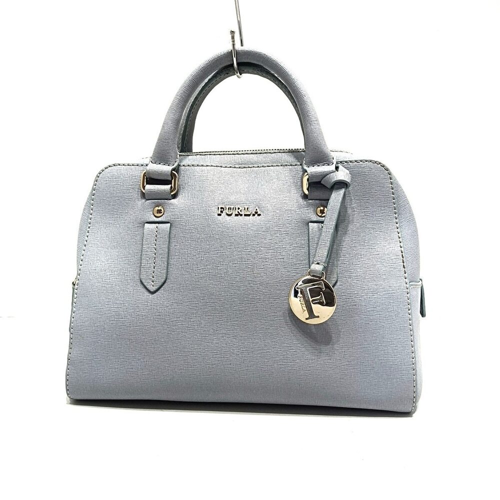 FURLA Elena Handbag Blue Leather